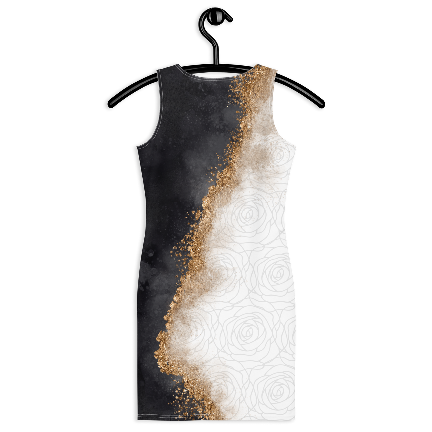 White & Black Marble Bodycon Dress