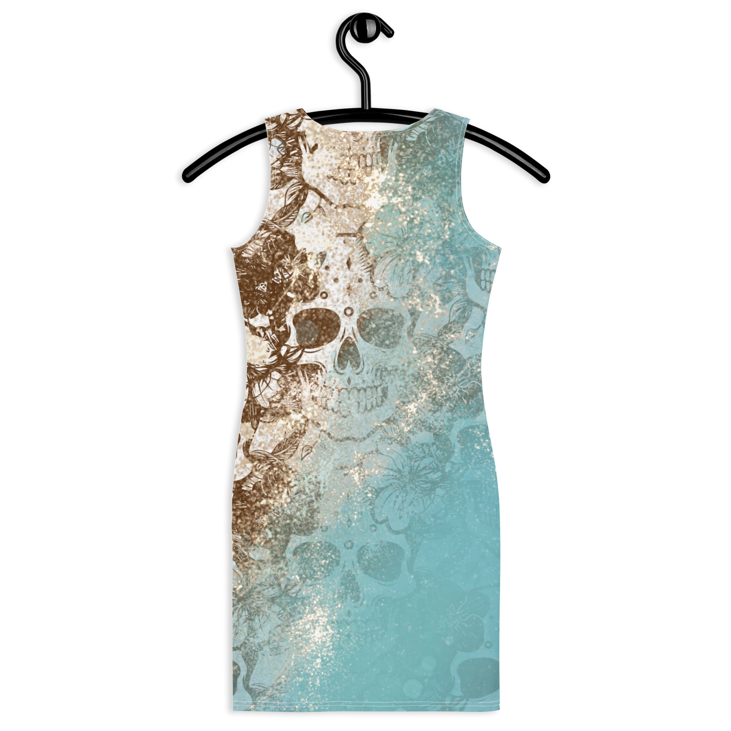 Oceanic Skull in Teal Dress
