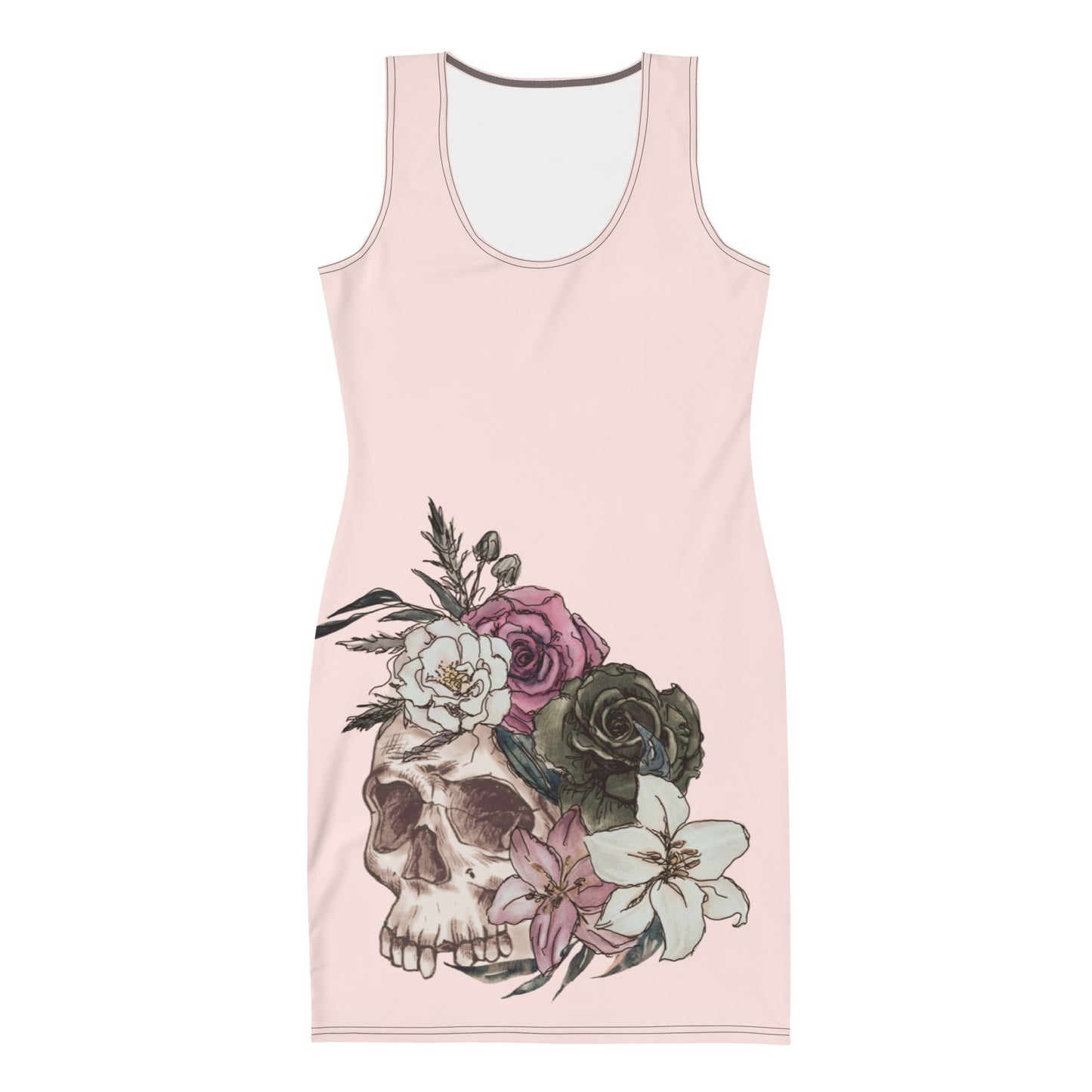 Vintage Skull Dress in Pink