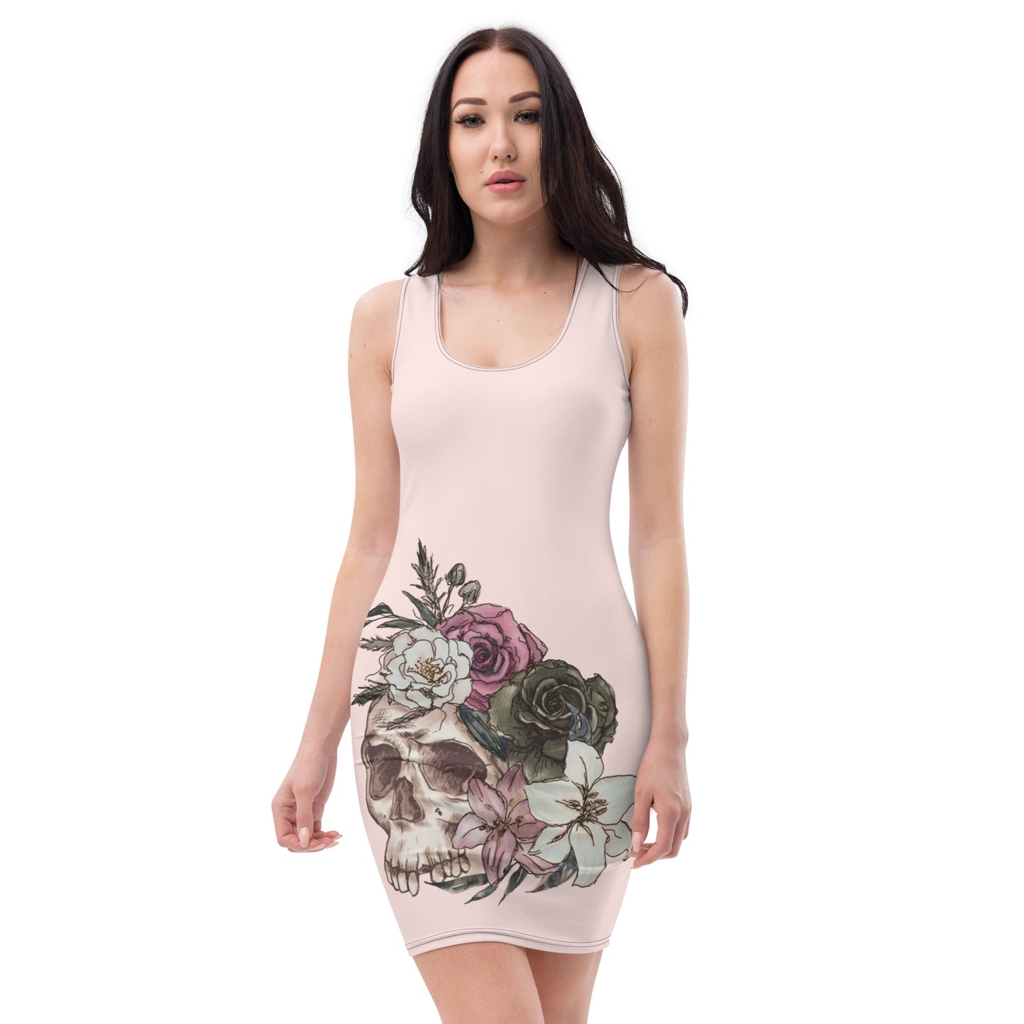 Vintage Skull Dress in Pink