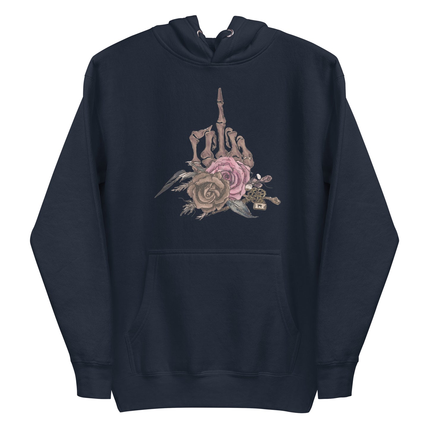 Vintage Skeleton Hand & Roses Classic Hoodie