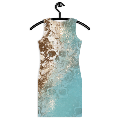 Oceanic Skull in Teal Dress