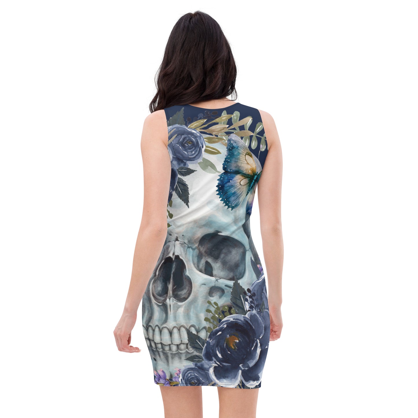 Blue Floral Skull Dress