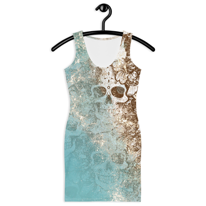 Oceanic Skull in Teal Dress