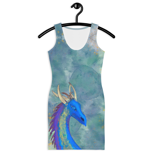 Painted Dragon Fitted Dress