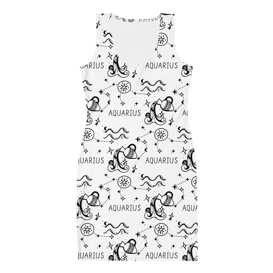 Aquarius Zodiac Fitted Dress