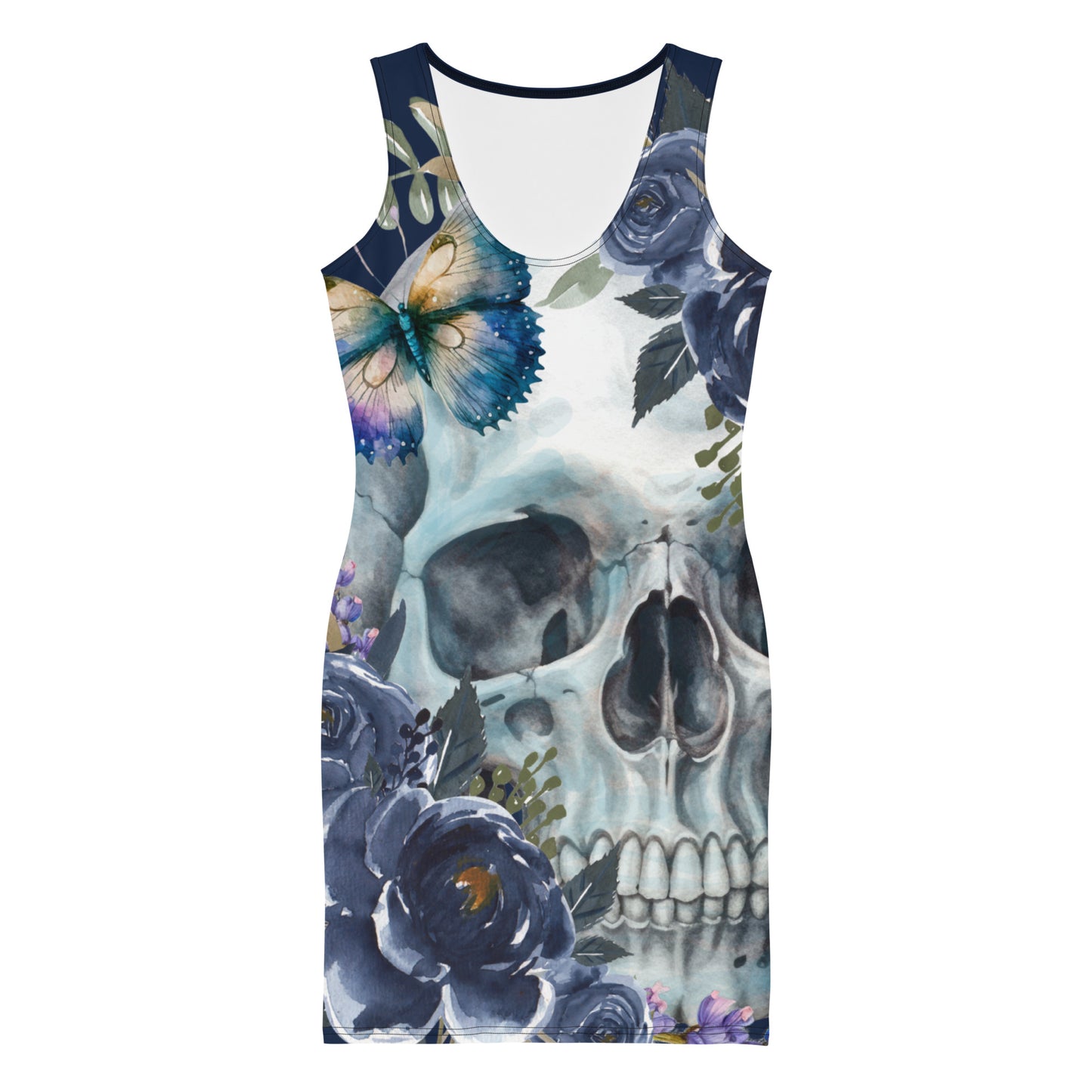 Blue Floral Skull Dress