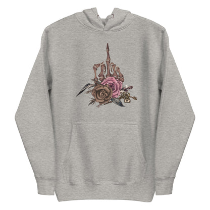 Vintage Skeleton Hand & Roses Classic Hoodie
