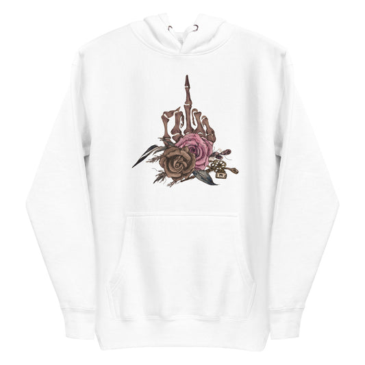 Vintage Skeleton Hand & Roses Classic Hoodie